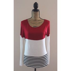 striped long-sleeve tunic